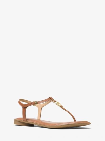 bethany leather thong michael kors|Michael Kors Leather Bethany Thong Sandals Cognac .